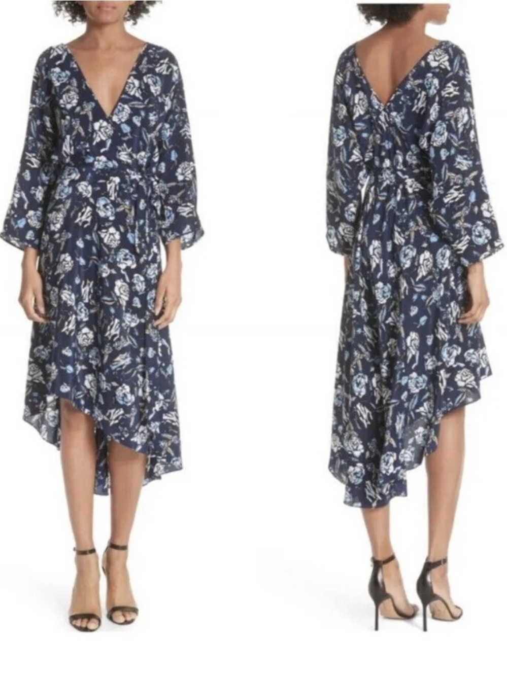 Diane von Furstenberg Eloise silk wrap effect midi dress